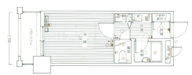 福岡市博多区千代のマンションの間取り