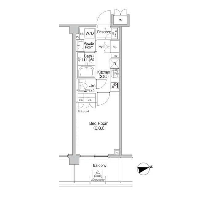 新宿区新宿のマンションの間取り