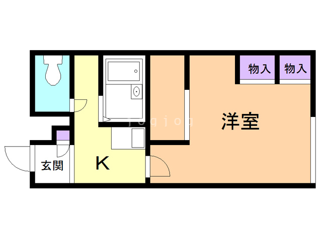 レオパレス日サルー時任町Ｂの間取り