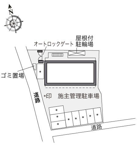 【横浜市緑区中山のマンションの駐車場】