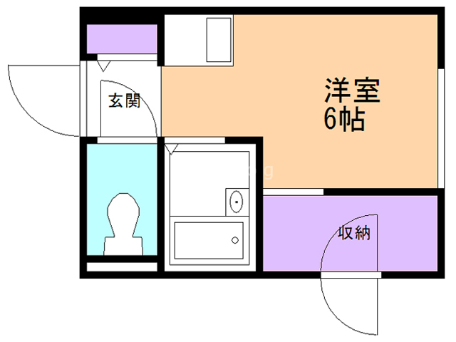 石狩市花川南五条のアパートの間取り