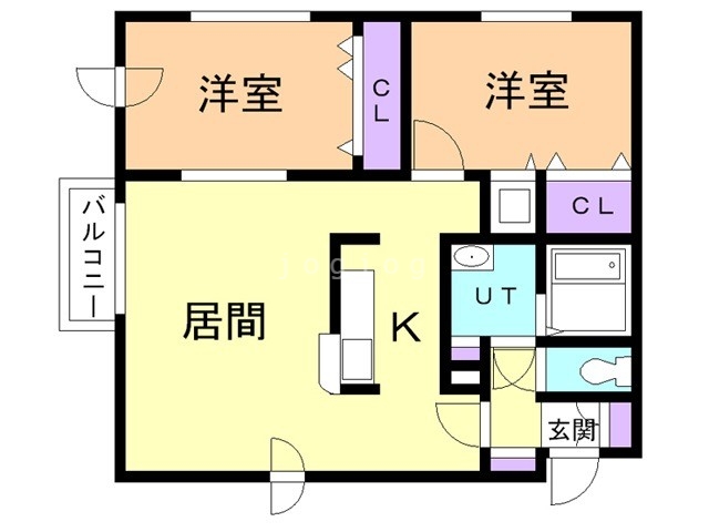 アビタ平岸６－９の間取り