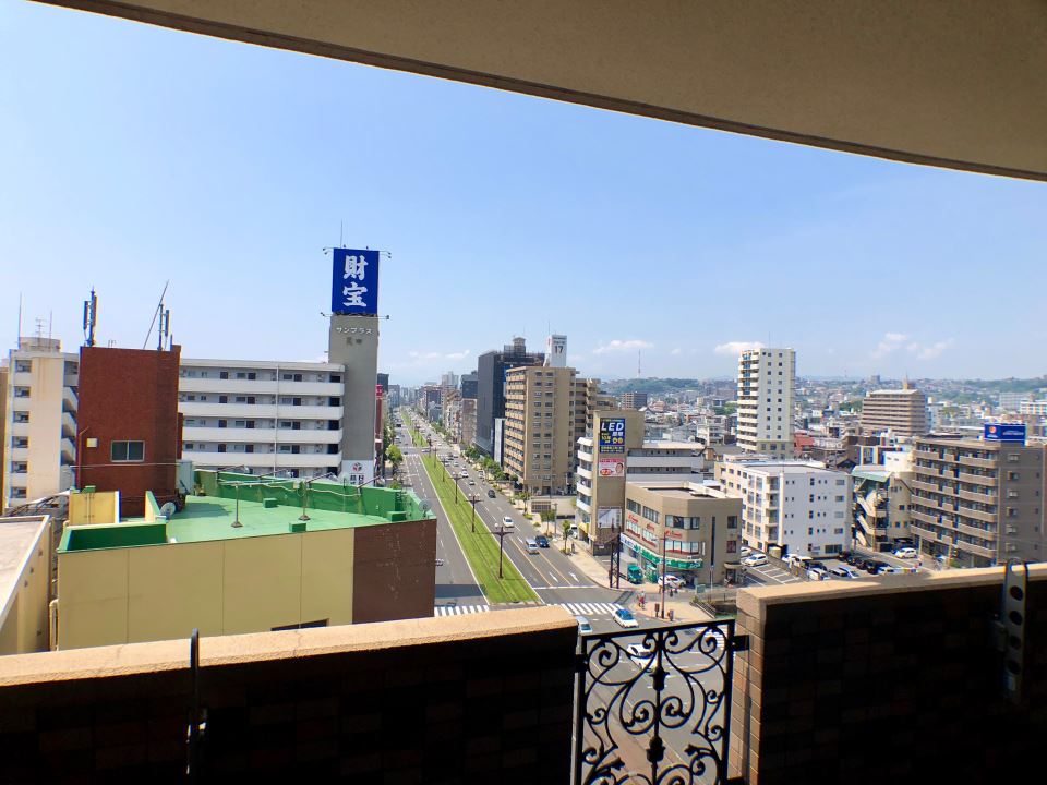 眺望　南向きです．視線を気にせず洗濯物干せます