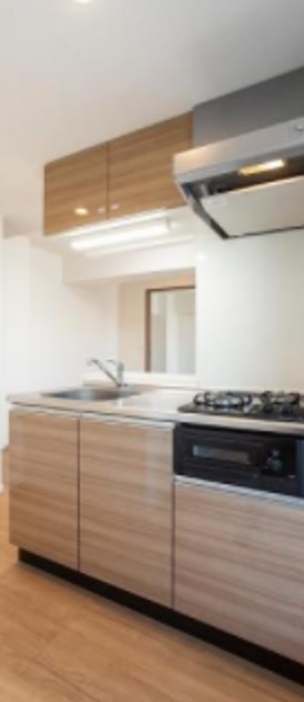 キッチン　2口ガスグリル付システムキッチン