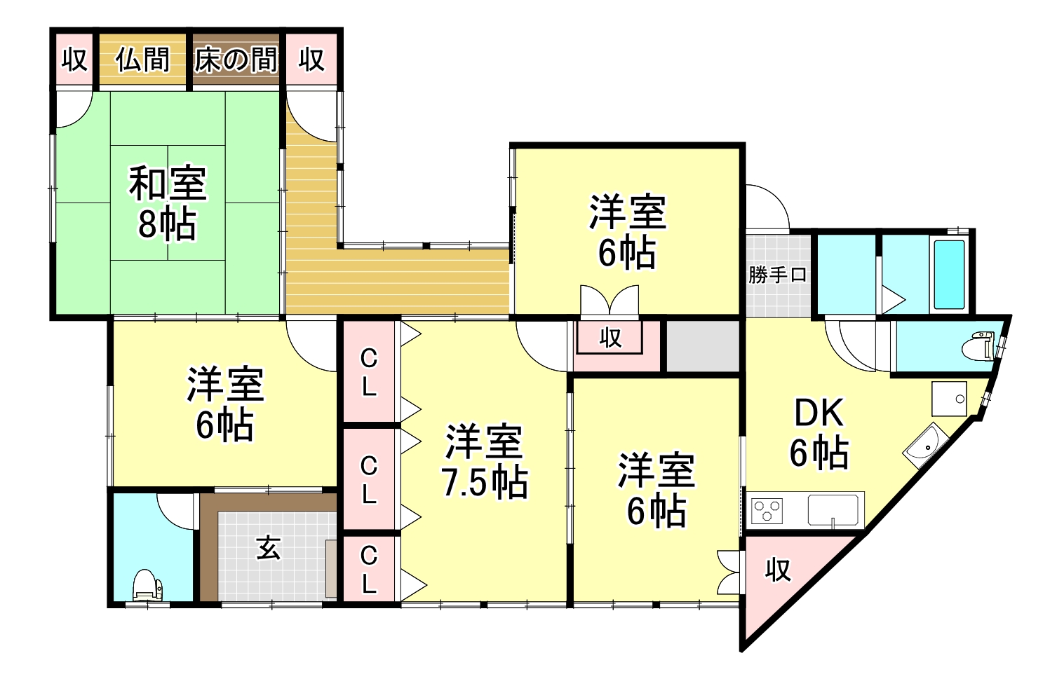 彦根市芹川町貸家の間取り写真