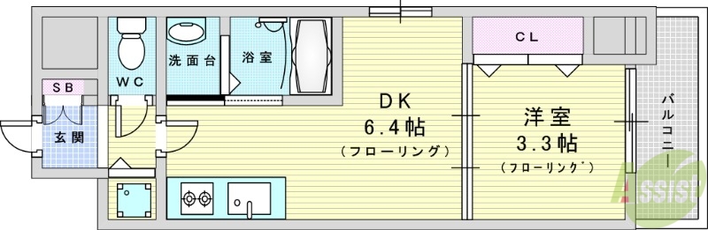 エスタート塚本の間取り写真