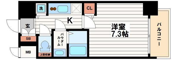 プレサンス玉造駅前ルージュの間取り写真
