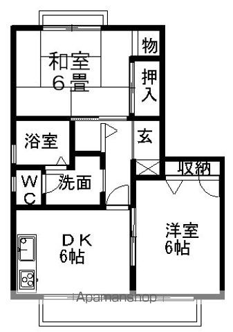 東武伊勢崎線 鷲宮駅 徒歩7分 2階建 築27年の間取り写真