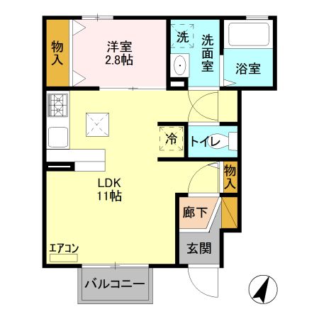 ルナール. Aの間取り写真