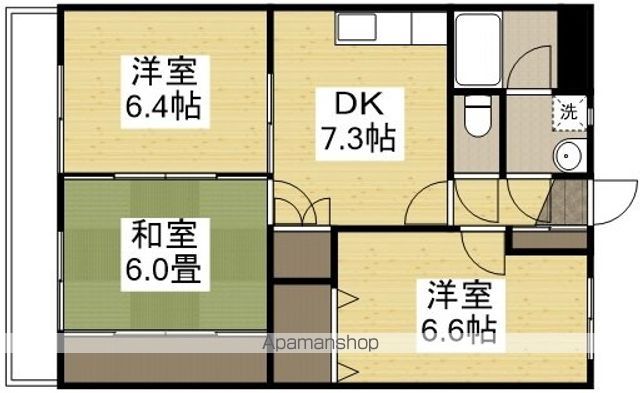 ＪＲ吉備線 総社駅 徒歩8分 3階建 築29年の間取り写真