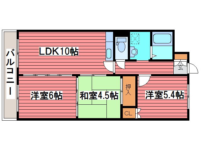 月寒パークハイツの間取り写真