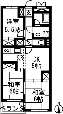 グランシャトーの間取り