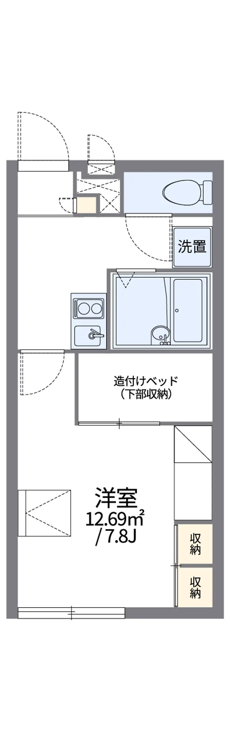 神崎郡福崎町馬田のアパートの間取り