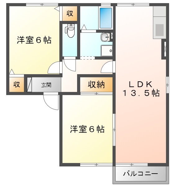 クレールコート Ｄの間取り