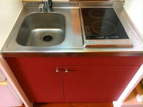 キッチン　2口のラジエントヒーターコンロ