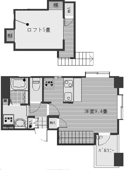 広島市西区南観音町のマンションの間取り