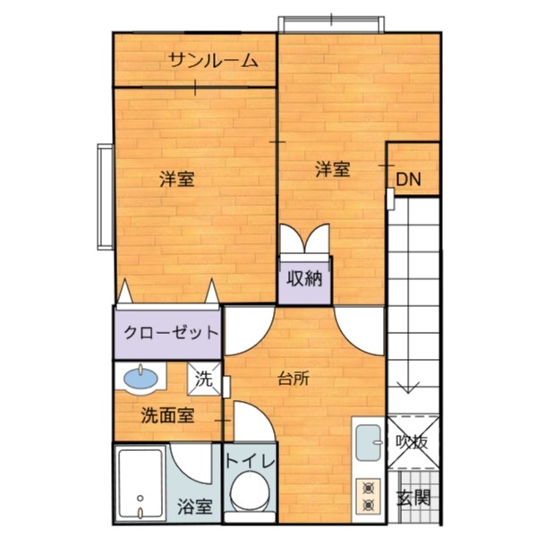 UIコーポ十日町の間取り