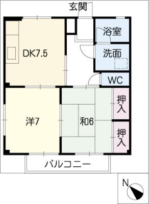 第三河国荘Ａの間取り