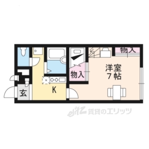 大津市和邇今宿のアパートの間取り