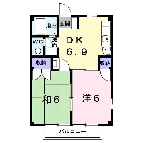 福島県二本松市表２（アパート）の賃貸物件の間取り