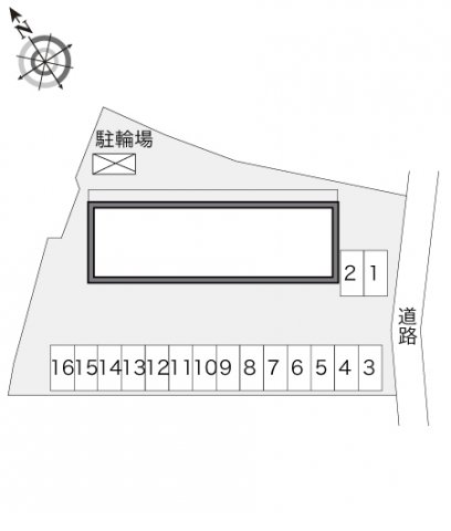 【レオパレスＫＡＭＩＮＯの駐車場】