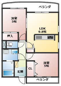 クレールナデシコの間取り