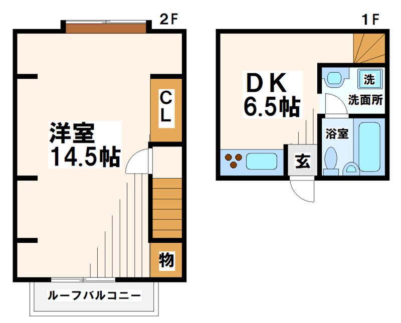 府中市分梅町のアパートの間取り