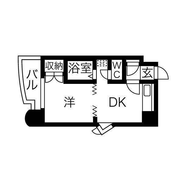 札幌市北区北十六条西のマンションの間取り