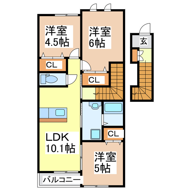 熊本県八代市千丁町吉王丸（アパート）の賃貸物件の間取り