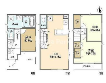 神奈川県川崎市宮前区馬絹２（一戸建）の賃貸物件の間取り