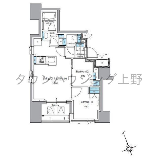 台東区下谷のマンションの間取り