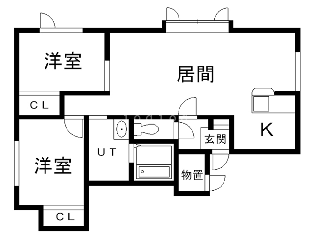 ハスコートたかすIIの間取り