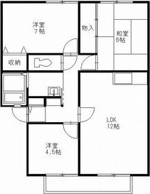 サンプレイスジョウナンDの間取り