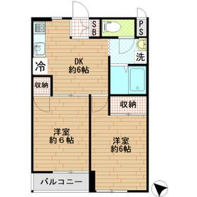 横浜市磯子区岡村のマンションの間取り