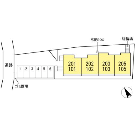 【横浜市青葉区荏田西のアパートの駐車場】