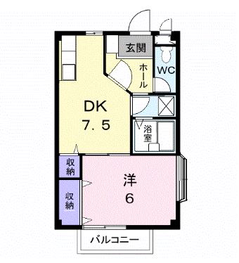 高松市国分寺町国分のアパートの間取り