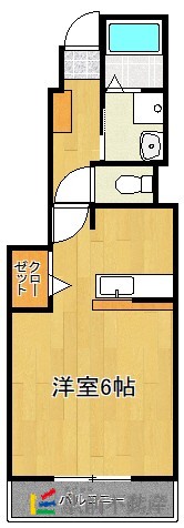 鳥栖市あさひ新町のアパートの間取り