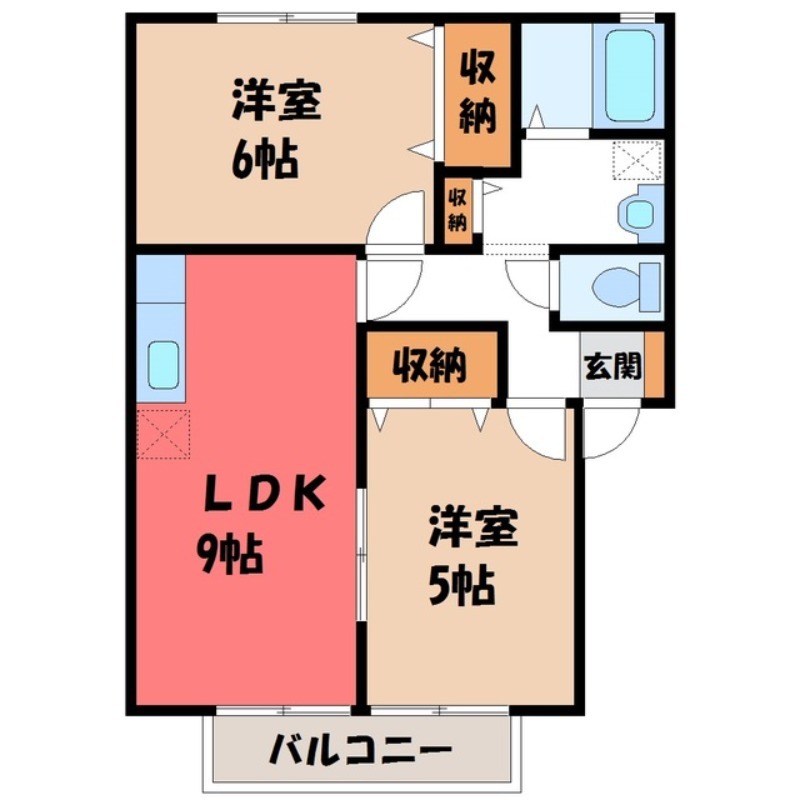 セジュール下川俣の間取り