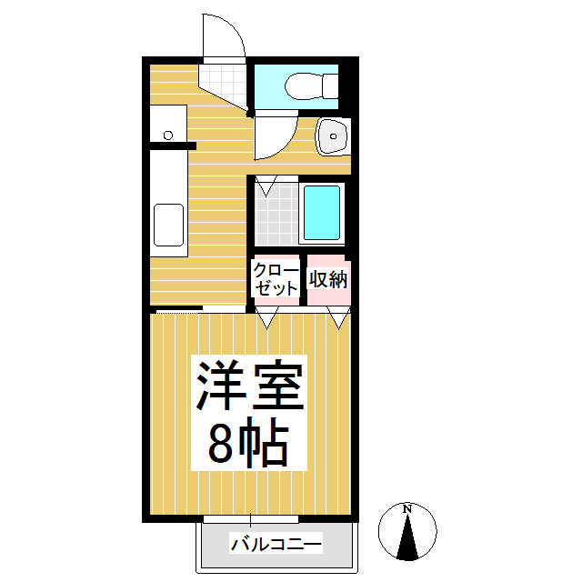 小諸市御幸町のアパートの間取り