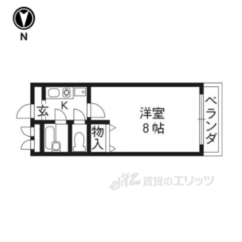 京都市伏見区新町３丁目のマンションの間取り