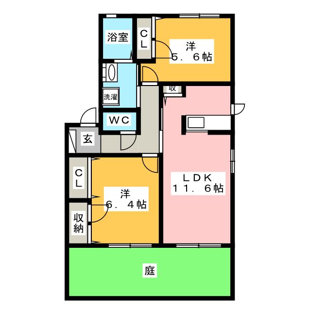 グレースメゾン小柳　Ｇの間取り