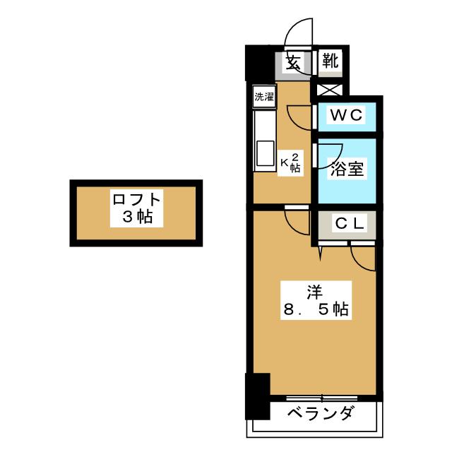 【現代ハウス新栄の間取り】