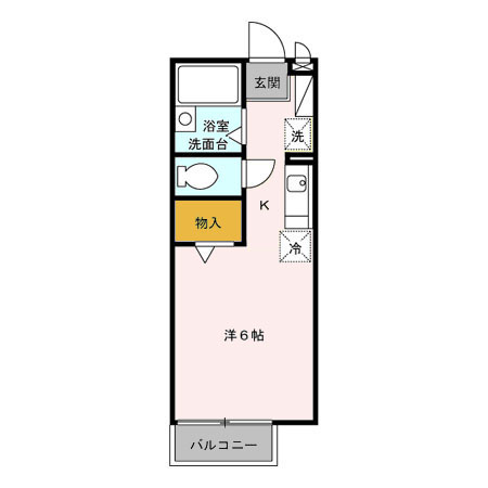 北九州市戸畑区小芝のアパートの間取り