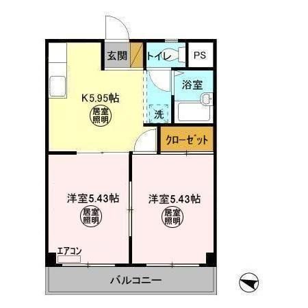 野田市堤台のマンションの間取り