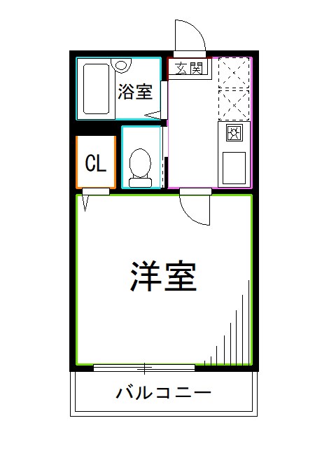 杉並区阿佐谷南のアパートの間取り