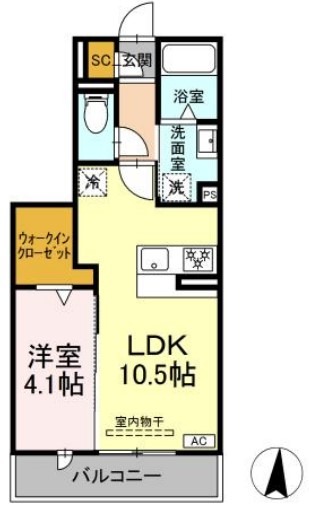 浜松市中央区佐藤のアパートの間取り