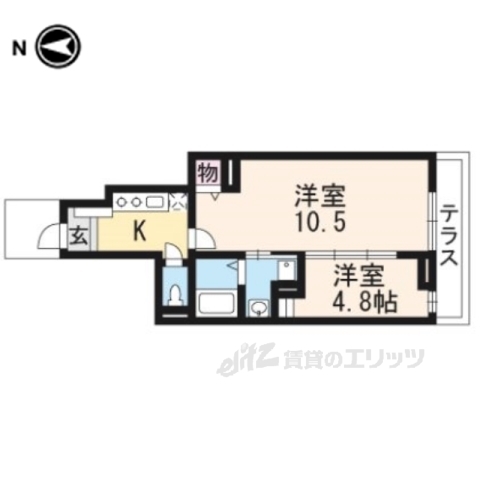 【カーサアルドーレ１の間取り】