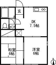 ひたちなか市大字馬渡のアパートの間取り