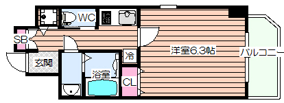 ララプレイス京町堀プロムナードの間取り