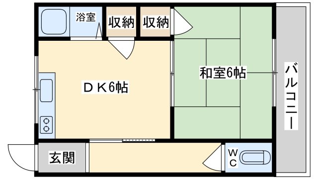 茨木市大住町のアパートの間取り